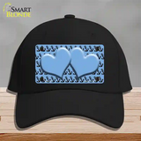 Light Blue Black Anchor Light Blue Heart Center Novelty License Plate Hat Cotton / Black