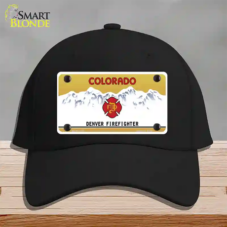 Denver Fire Fighter Novelty License Plate Hat Cotton / Black