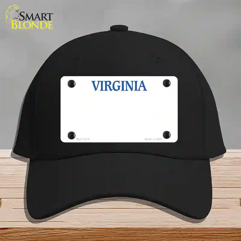 Virginia Old Dominion Blank Novelty License Plate Hat Cotton / Black