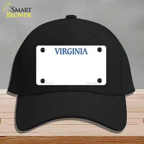 Virginia Old Dominion Blank Novelty License Plate Hat Cotton / Black