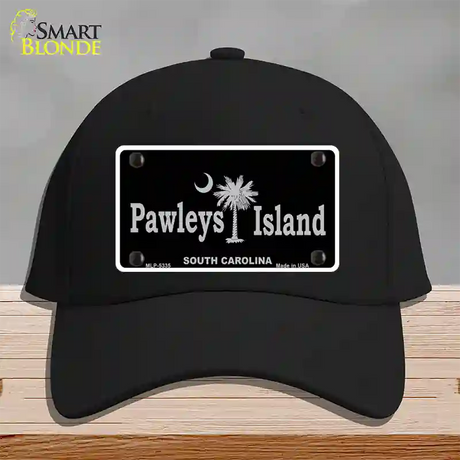 Pawleys Island Black Novelty License Plate Hat Cotton / Black