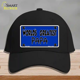 Worlds Greatest PaPa Novelty License Plate Hat Cotton / Black