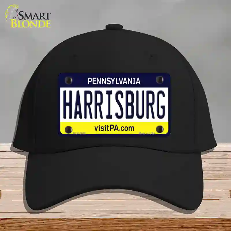 Harrisburg Pennsylvania State Novelty License Plate Hat Cotton / Black
