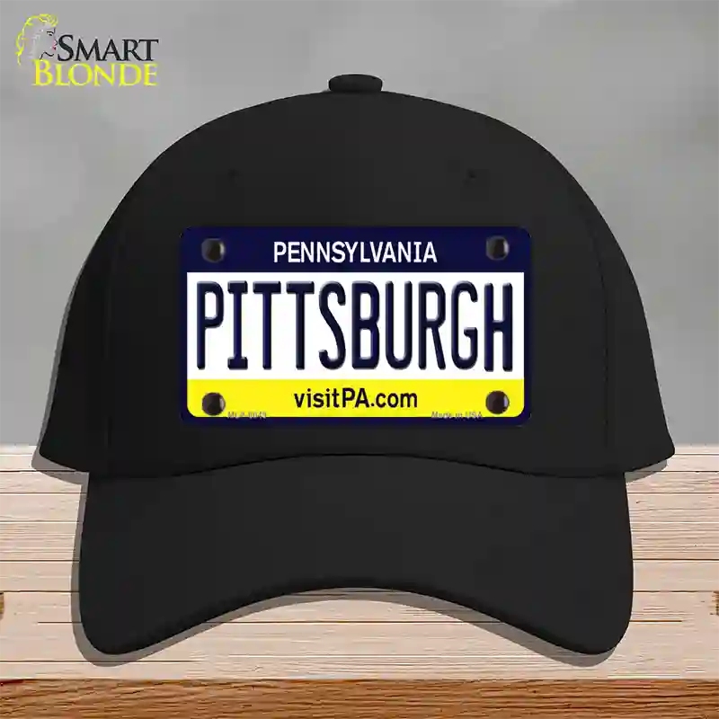 Pittsburgh Pennsylvania State Novelty License Plate Hat Cotton / Black