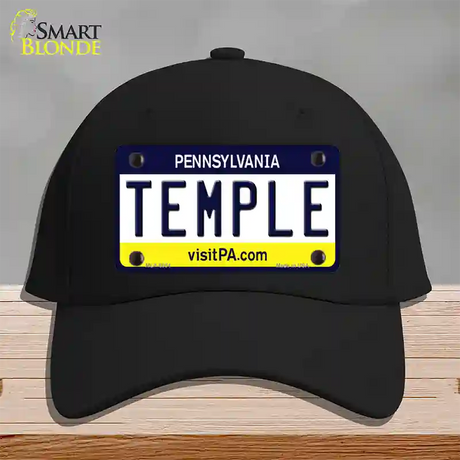Temple Pennsylvania State Novelty License Plate Hat Cotton / Black