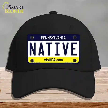 Native Pennsylvania State Novelty License Plate Hat Cotton / Black