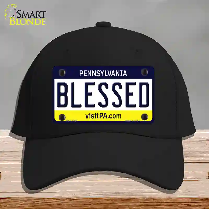 Blessed Pennsylvania State Novelty License Plate Hat Cotton / Black