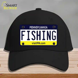 Fishing Pennsylvania State Novelty License Plate Hat Cotton / Black