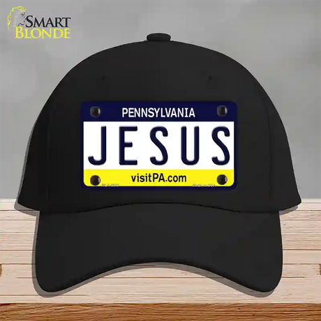Jesus Pennsylvania State Novelty License Plate Hat Cotton / Black