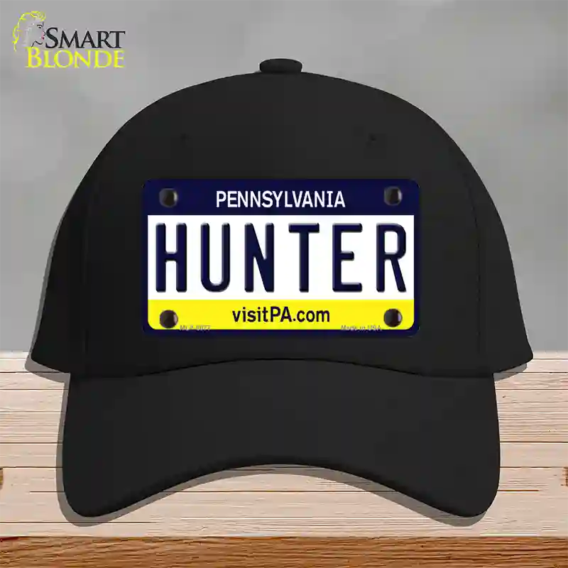 Hunter Pennsylvania State Novelty License Plate Hat Cotton / Black