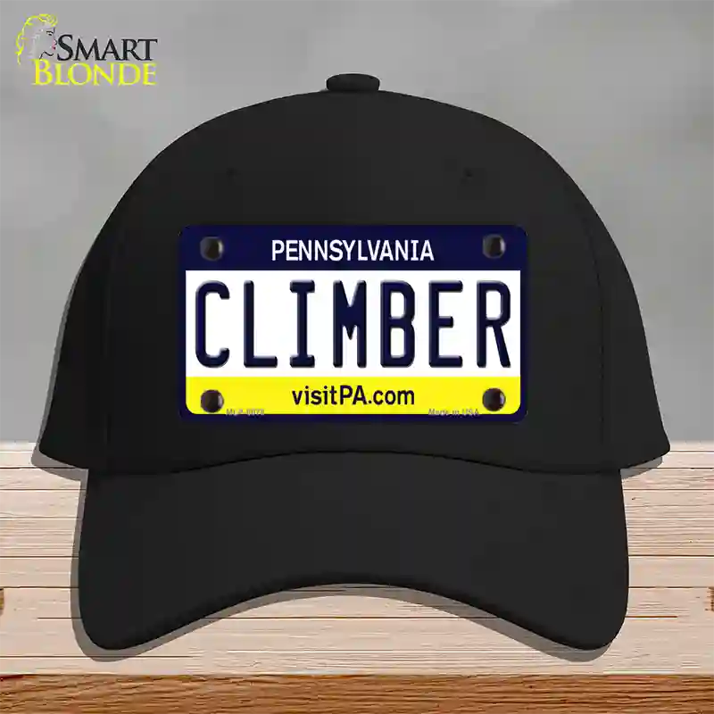 Climber Pennsylvania State Novelty License Plate Hat Cotton / Black