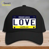 Love Pennsylvania State Novelty License Plate Hat Cotton / Black