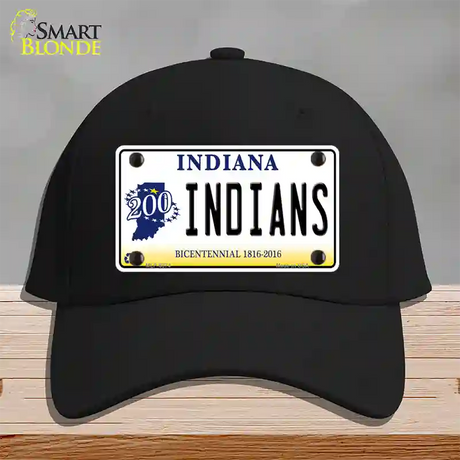 Indians Indiana Novelty License Plate Hat Cotton / Black