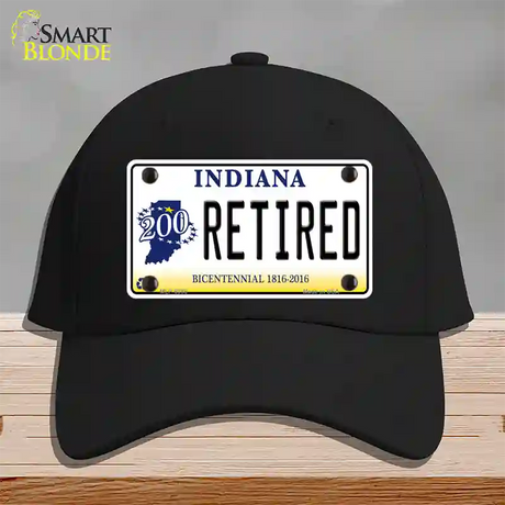 Retired Indiana Novelty License Plate Hat Cotton / Black