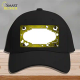 Yellow White Love Scallop Oil Rubbed Novelty License Plate Hat Cotton / Black
