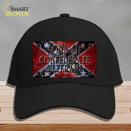 Sons Of Confederate Veterans Novelty License Plate Hat Cotton / Black