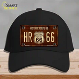 Historic Route 66 Vintage Novelty License Plate Hat Cotton Black