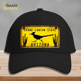 Roadrunner Yellow Arizona Grand Canyon State Novelty License Plate Hat Cotton / Black