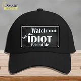 Watch Out Behind Me Novelty License Plate Hat Cotton / Black