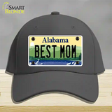 Best Mom Alabama Novelty License Plate Hat Cotton / Charcoal