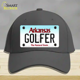 Golfer Arkansas Novelty License Plate Hat Cotton / Charcoal