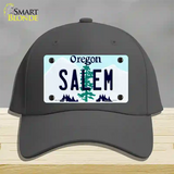 Salem Oregon Novelty License Plate Hat Cotton / Charcoal