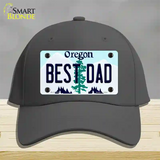 Best Dad Oregon Novelty License Plate Hat Cotton / Charcoal