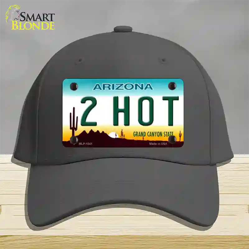 2 Hot Arizona Novelty License Plate Hat Cotton / Charcoal