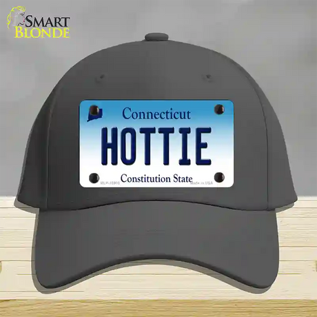 Hottie Connecticut Novelty License Plate Hat Cotton / Charcoal