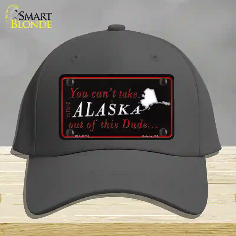 Alaska Dude Novelty License Plate Hat Cotton / Charcoal