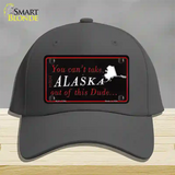 Alaska Dude Novelty License Plate Hat Cotton / Charcoal