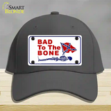 Bad To The Bone Novelty License Plate Hat Cotton / Charcoal