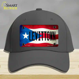 Levittown Puerto Rico Flag Novelty License Plate Hat Cotton / Charcoal
