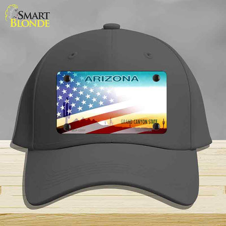 Arizona with American Flag Novelty License Plate Hat HAT-MLP-12331