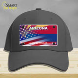 Arizona Centennial American Flag Novelty License Plate Hat HAT-MLP-12436
