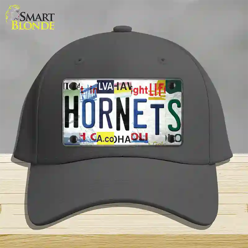 Hornets Strip Art Novelty License Plate Hat Tag Cotton Charcoal