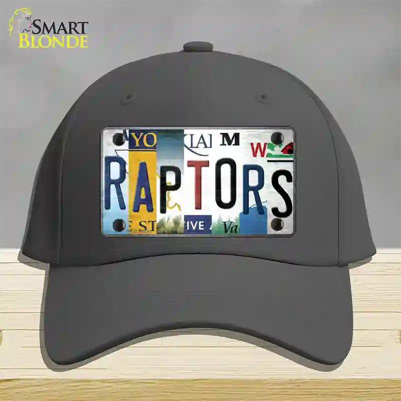 Raptors Strip Art Novelty License Plate Hat Tag Cotton Charcoal
