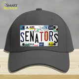 Senators Strip Art Novelty License Plate Hat Tag Cotton Charcoal