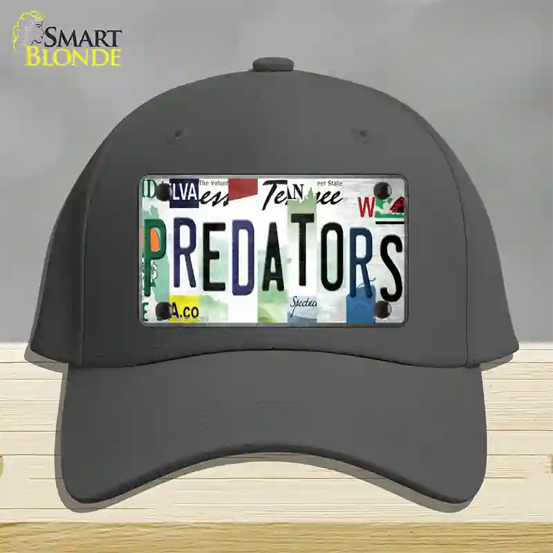 Predators Strip Art Novelty License Plate Hat Tag Cotton Charcoal