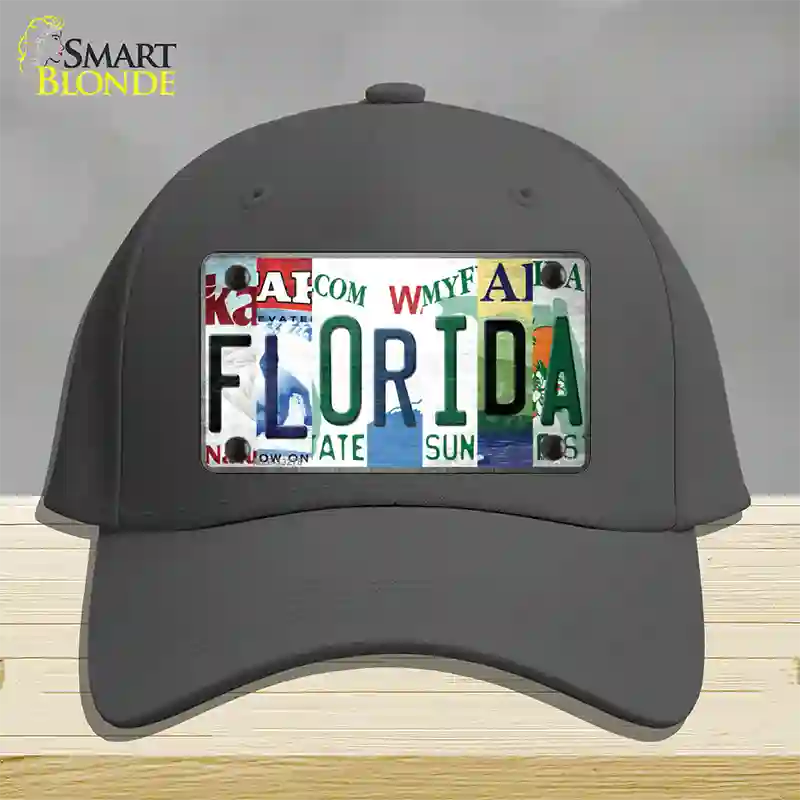Florida Strip Art Novelty License Plate Hat Tag Cotton Charcoal