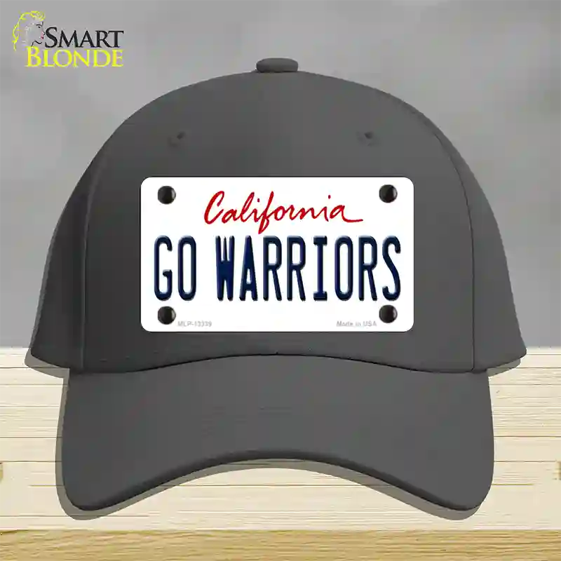 Go Warriors Novelty License Plate Hat Tag Cotton Charcoal