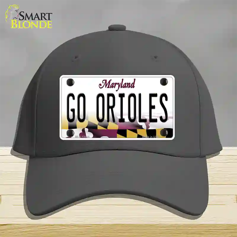 Go Orioles Novelty License Plate Hat Tag Cotton Charcoal