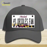 Number 1 Orioles Fan Novelty License Plate Hat Tag Cotton Charcoal