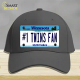 Number 1 Twins Fan Novelty License Plate Hat Tag Cotton / Charcoal