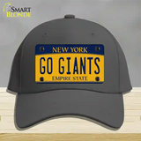 New York Go Giants Novelty License Plate Hat Tag Cotton Charcoal