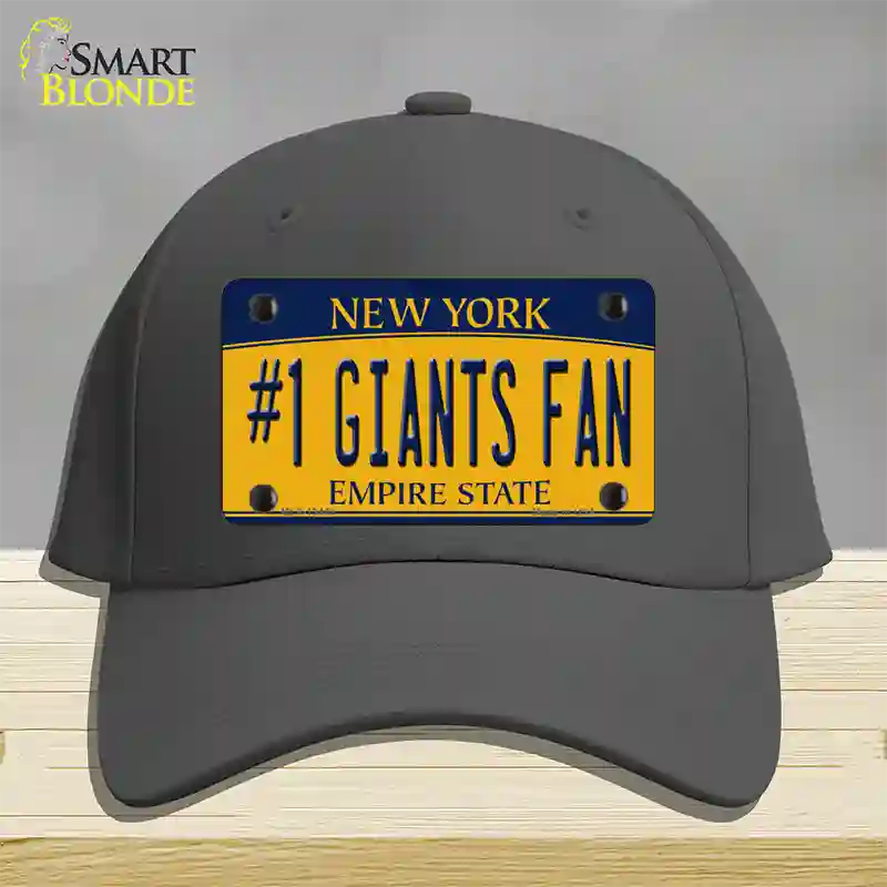 Number 1 Giants Fan New York Novelty License Plate Hat Tag Cotton Charcoal