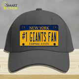 Number 1 Giants Fan New York Novelty License Plate Hat Tag Cotton Charcoal