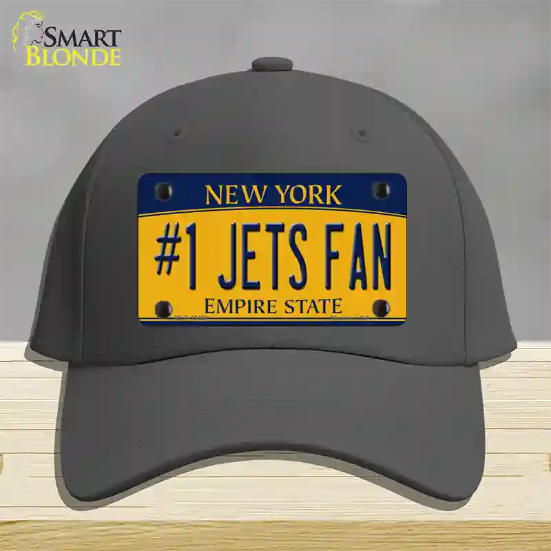 Number 1 Jets Fan New York Novelty License Plate Hat Tag Cotton Charcoal