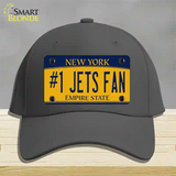 Number 1 Jets Fan New York Novelty License Plate Hat Tag Cotton Charcoal