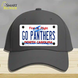Go Panthers North Carolina Novelty License Plate Hat Tag Cotton Charcoal